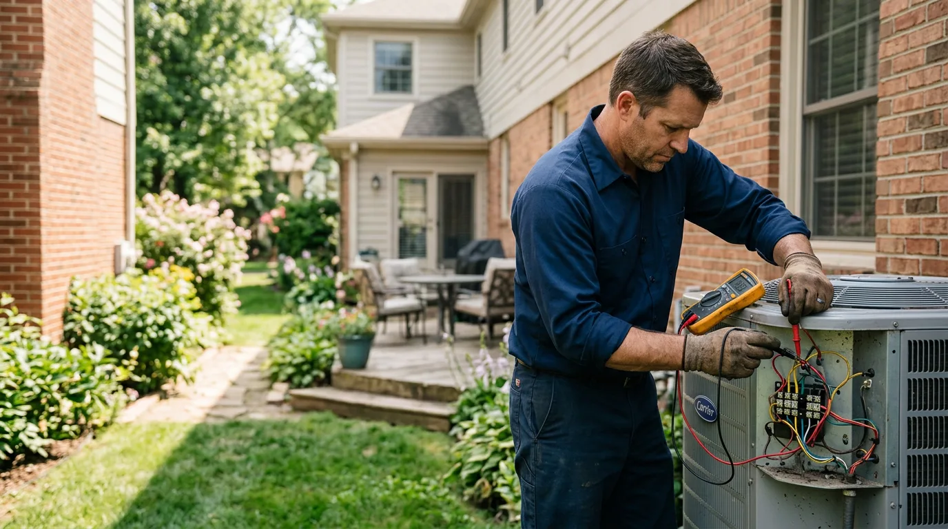 HVAC technician working near Marfa, TX